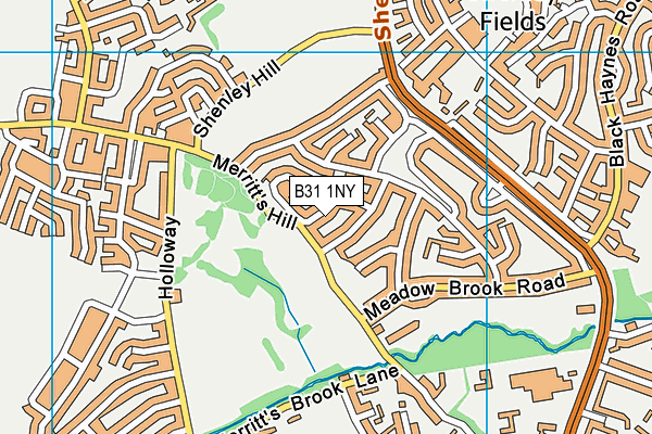 B31 1NY map - OS VectorMap District (Ordnance Survey)