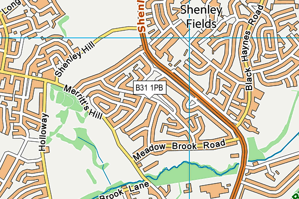 B31 1PB map - OS VectorMap District (Ordnance Survey)