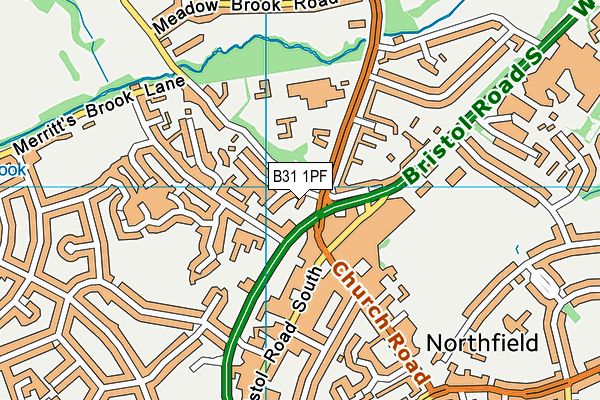 B31 1PF map - OS VectorMap District (Ordnance Survey)