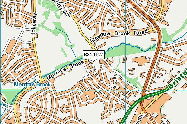 B31 1PW map - OS VectorMap District (Ordnance Survey)