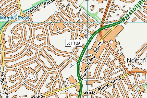 B31 1QA map - OS VectorMap District (Ordnance Survey)