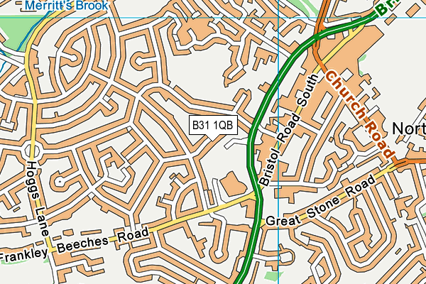 B31 1QB map - OS VectorMap District (Ordnance Survey)