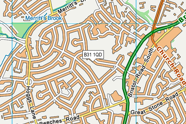 B31 1QD map - OS VectorMap District (Ordnance Survey)