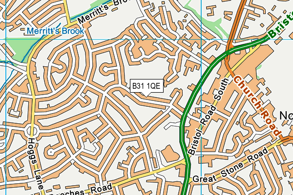 B31 1QE map - OS VectorMap District (Ordnance Survey)