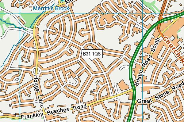 B31 1QS map - OS VectorMap District (Ordnance Survey)