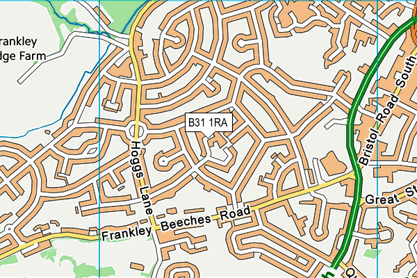 B31 1RA map - OS VectorMap District (Ordnance Survey)