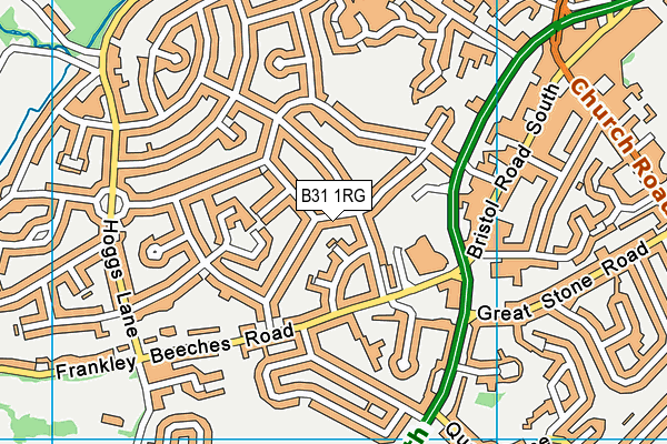 B31 1RG map - OS VectorMap District (Ordnance Survey)
