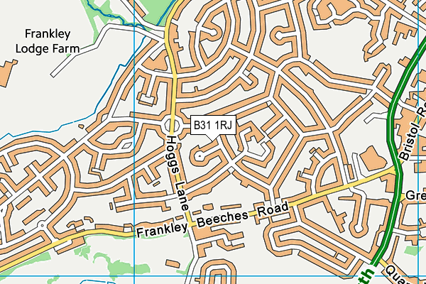 B31 1RJ map - OS VectorMap District (Ordnance Survey)