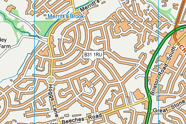 B31 1RU map - OS VectorMap District (Ordnance Survey)