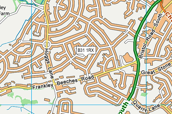 B31 1RX map - OS VectorMap District (Ordnance Survey)