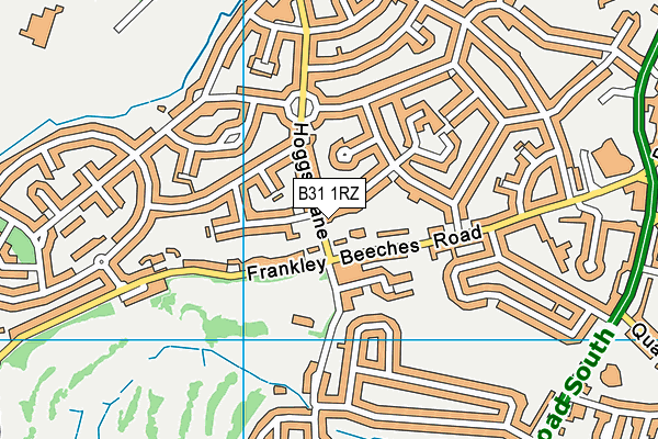 B31 1RZ map - OS VectorMap District (Ordnance Survey)