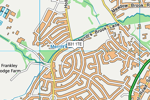 B31 1TE map - OS VectorMap District (Ordnance Survey)