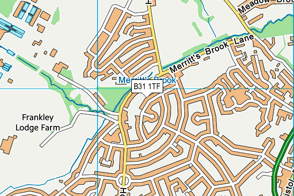 B31 1TF map - OS VectorMap District (Ordnance Survey)