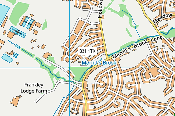 The Orchards Primary Academy map (B31 1TX) - OS VectorMap District (Ordnance Survey)