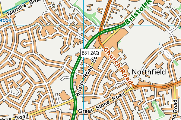 B31 2AQ map - OS VectorMap District (Ordnance Survey)