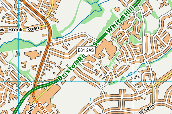 B31 2AS map - OS VectorMap District (Ordnance Survey)