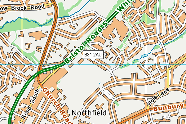 B31 2AU map - OS VectorMap District (Ordnance Survey)