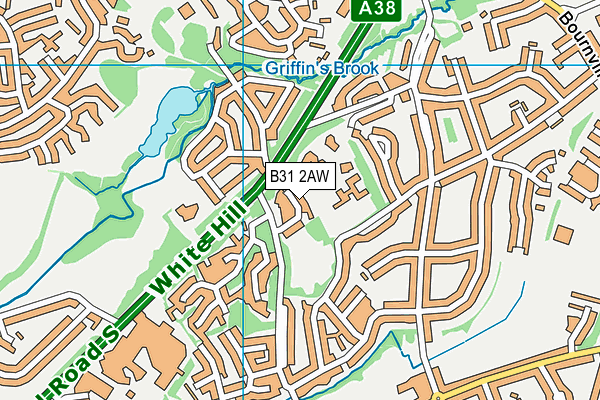 B31 2AW map - OS VectorMap District (Ordnance Survey)