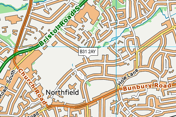 B31 2AY map - OS VectorMap District (Ordnance Survey)