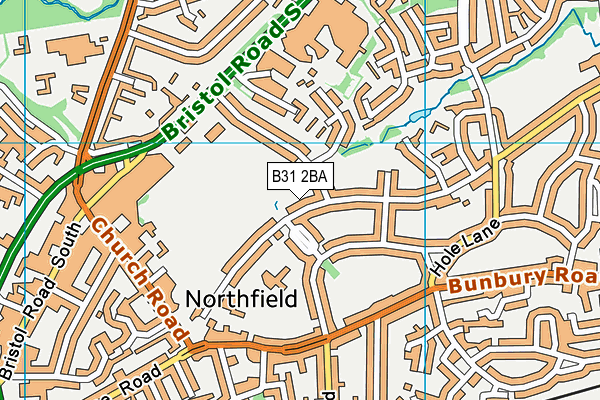 B31 2BA map - OS VectorMap District (Ordnance Survey)