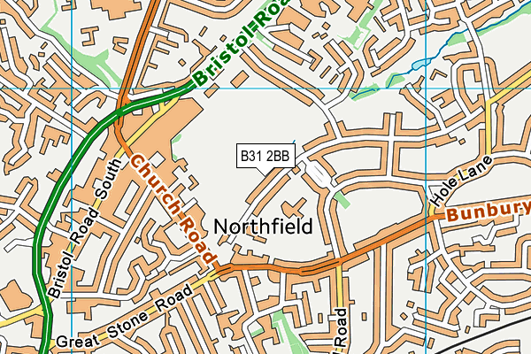 B31 2BB map - OS VectorMap District (Ordnance Survey)