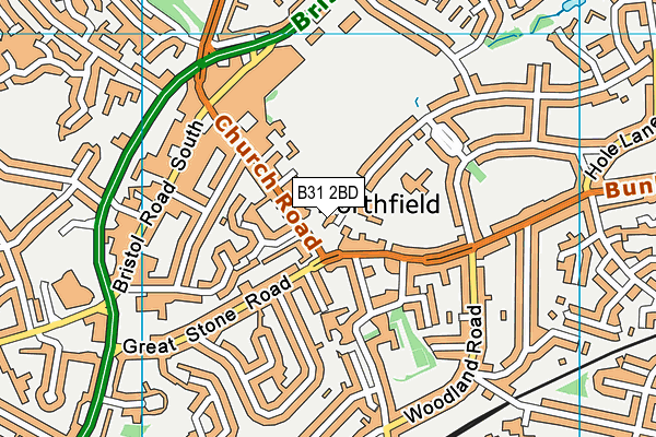 B31 2BD map - OS VectorMap District (Ordnance Survey)