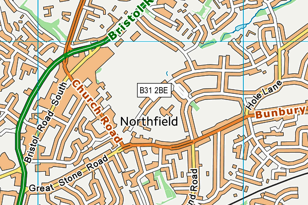 B31 2BE map - OS VectorMap District (Ordnance Survey)