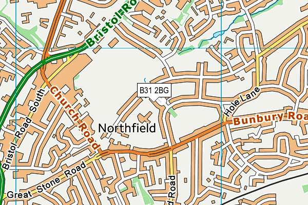 B31 2BG map - OS VectorMap District (Ordnance Survey)