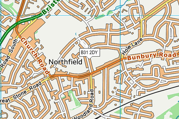 B31 2DY map - OS VectorMap District (Ordnance Survey)