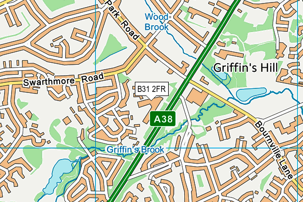 B31 2FR map - OS VectorMap District (Ordnance Survey)