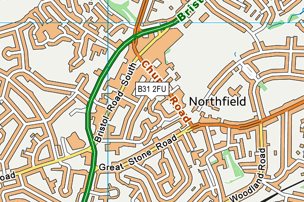 B31 2FU map - OS VectorMap District (Ordnance Survey)