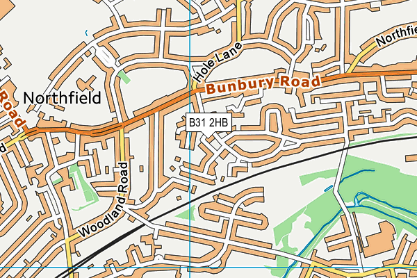 B31 2HB map - OS VectorMap District (Ordnance Survey)
