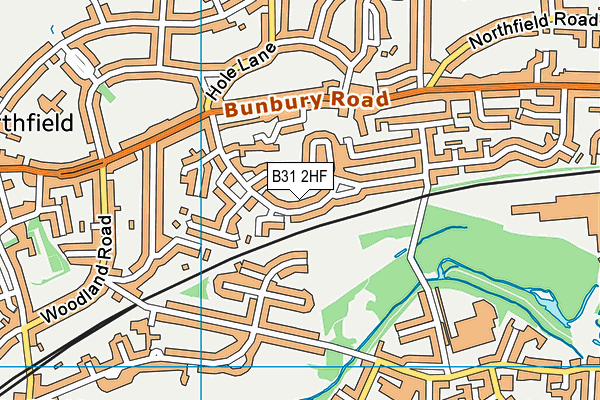 B31 2HF map - OS VectorMap District (Ordnance Survey)