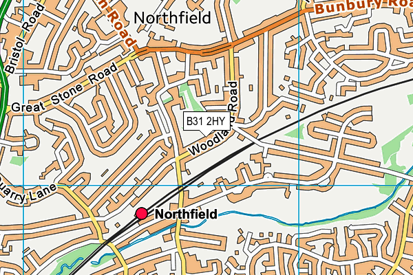 B31 2HY map - OS VectorMap District (Ordnance Survey)