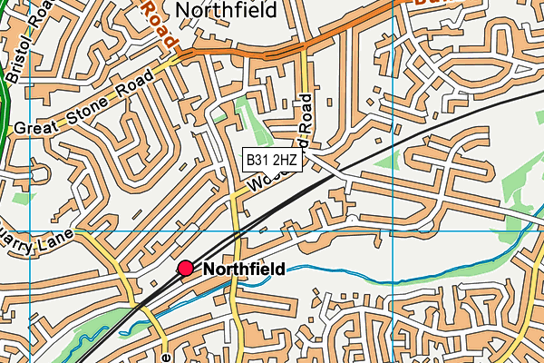 B31 2HZ map - OS VectorMap District (Ordnance Survey)