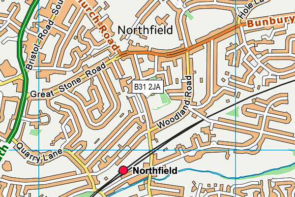 B31 2JA map - OS VectorMap District (Ordnance Survey)