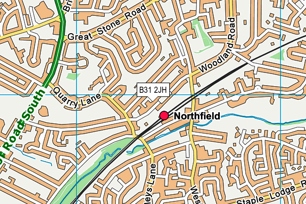 B31 2JH map - OS VectorMap District (Ordnance Survey)