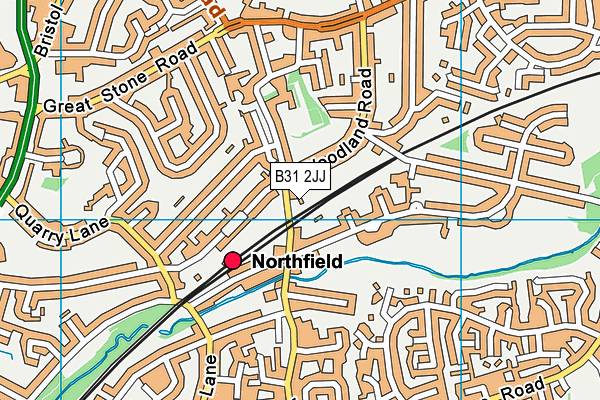 B31 2JJ map - OS VectorMap District (Ordnance Survey)