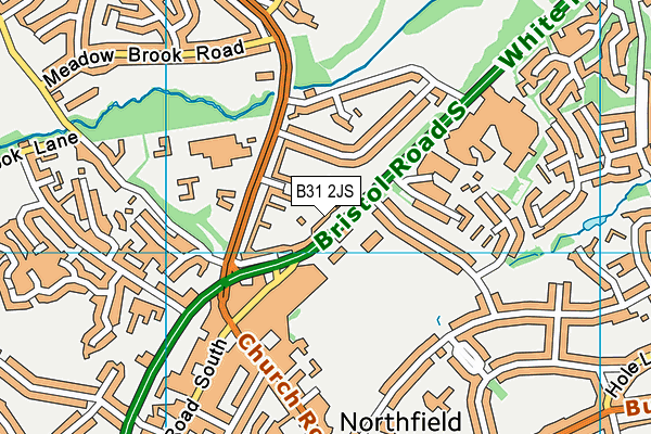 B31 2JS map - OS VectorMap District (Ordnance Survey)