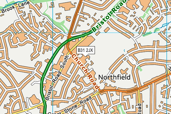 B31 2JX map - OS VectorMap District (Ordnance Survey)