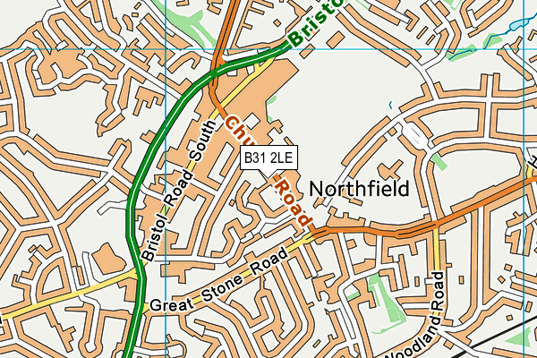 B31 2LE map - OS VectorMap District (Ordnance Survey)