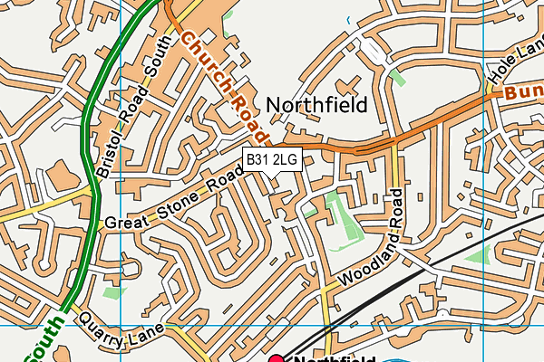 B31 2LG map - OS VectorMap District (Ordnance Survey)