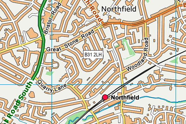 B31 2LH map - OS VectorMap District (Ordnance Survey)