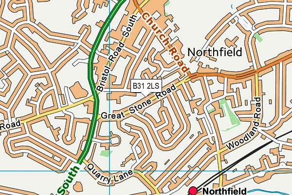 B31 2LS map - OS VectorMap District (Ordnance Survey)