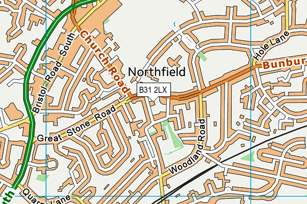 B31 2LX map - OS VectorMap District (Ordnance Survey)