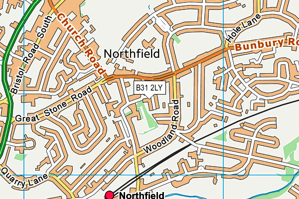 B31 2LY map - OS VectorMap District (Ordnance Survey)