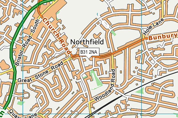 B31 2NA map - OS VectorMap District (Ordnance Survey)