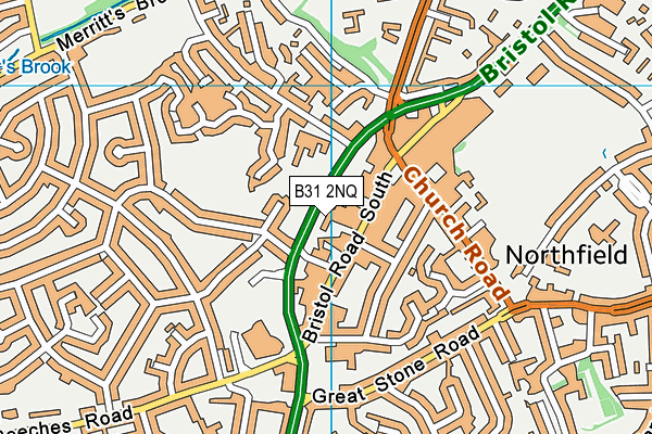 B31 2NQ map - OS VectorMap District (Ordnance Survey)