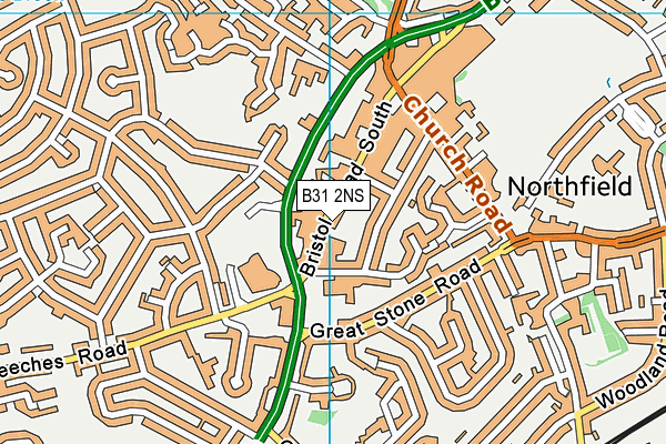 B31 2NS map - OS VectorMap District (Ordnance Survey)
