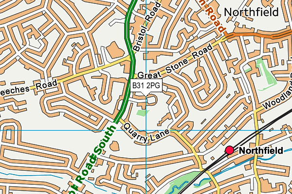B31 2PG map - OS VectorMap District (Ordnance Survey)